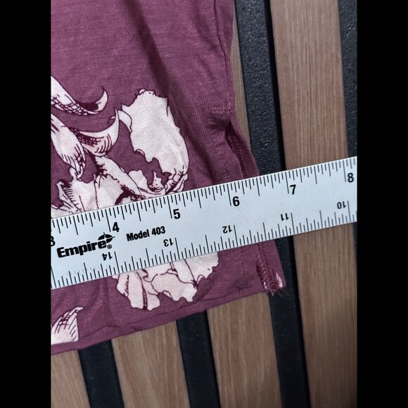 New Soma Pants Large Womens Inky Pink Floral Tassle Ankle Pull On Stretchy Comfy - Picture 6 of 9